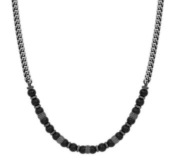 Męski naszyjnik Nomination Manvision 133026 051 - stal nierdzewna i matowy czarny agatv (3).jpg